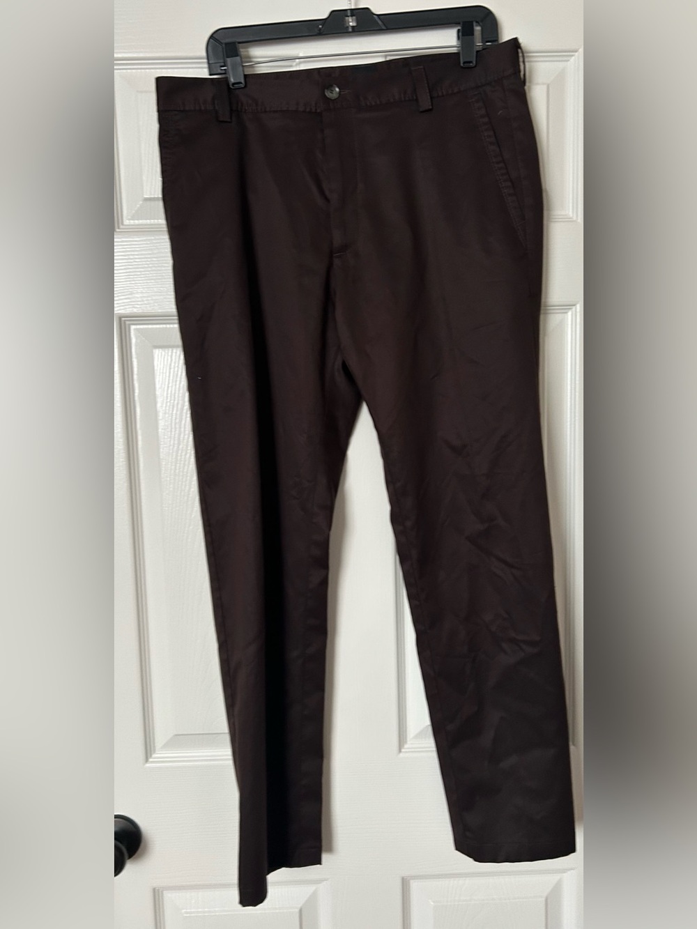 Boss by Hugo Boss Mens Kent Straight Leg Trousers - Maroon - 34x32